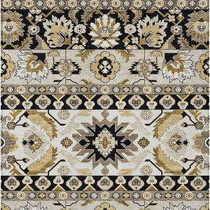 Washable Polyester Cactus Motif Indoor Outdoor Area Rug for Patios Porches and Entryways