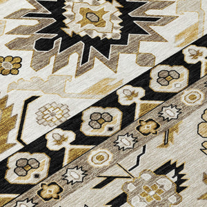 Washable Polyester Cactus Motif Indoor Outdoor Area Rug for Patios Porches and Entryways