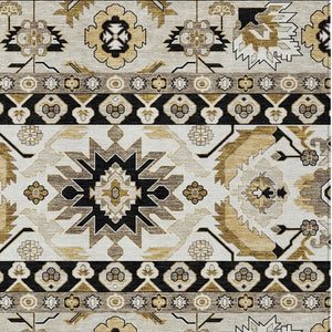 HomeRoots Washable Polyester Cactus Motif Indoor Outdoor Area Rug for Patios Porches and Entryways 10' x 14' 732046