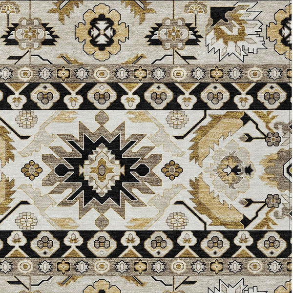 HomeRoots Washable Polyester Cactus Motif Indoor Outdoor Area Rug for Patios Porches and Entryways 10' x 14' 732046