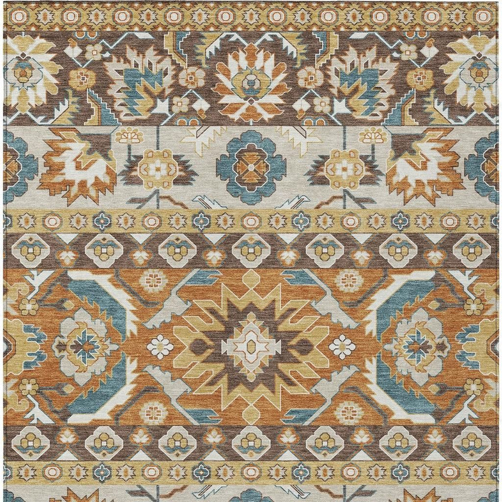 Cactus Motif Washable Polyester Area Rug for Indoor Outdoor Patio Porch or Living Room Use