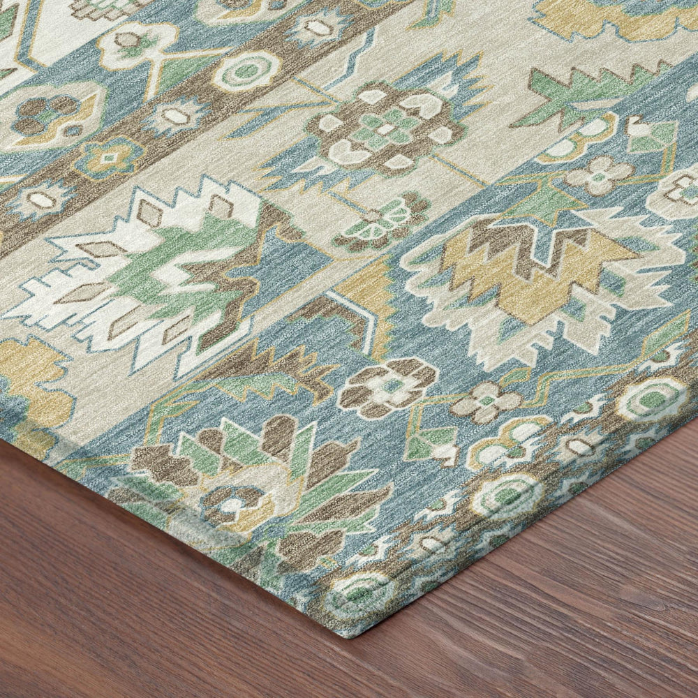 Cactus Motif Washable Polyester Indoor Outdoor Area Rug for Patio Living Room or Entryway