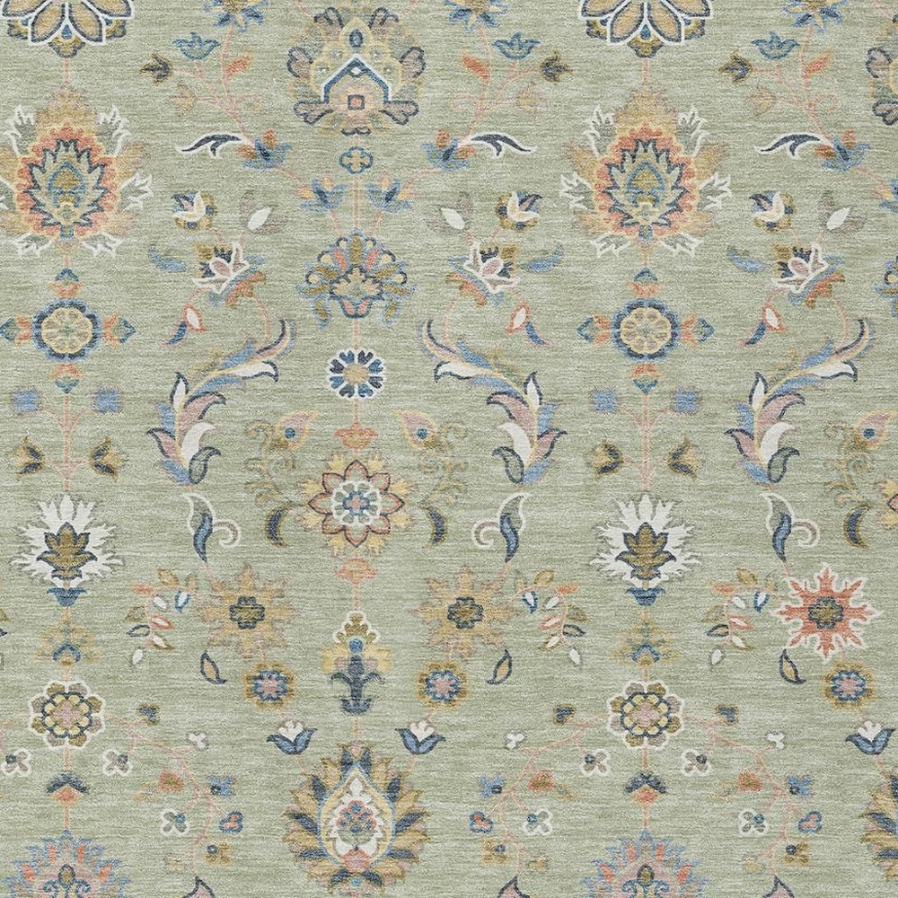 HomeRoots 9x12 Abstract Polyester Area Rug Washable Low Pile for Patio Living Room Entryway 732147