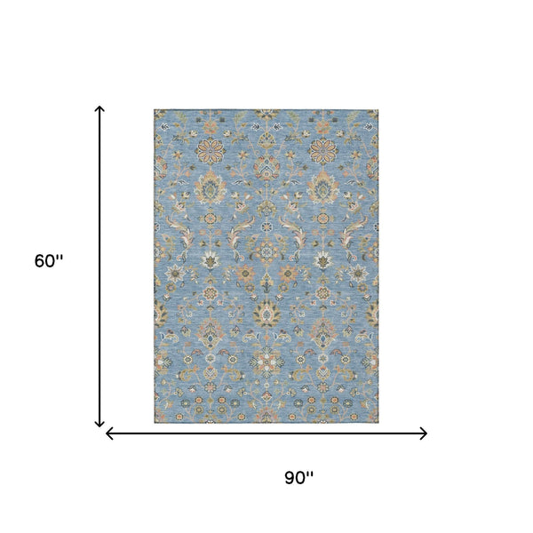 Abstract Washable Polyester Area Rug for Indoor Outdoor Patios and Living Rooms in Bold Style