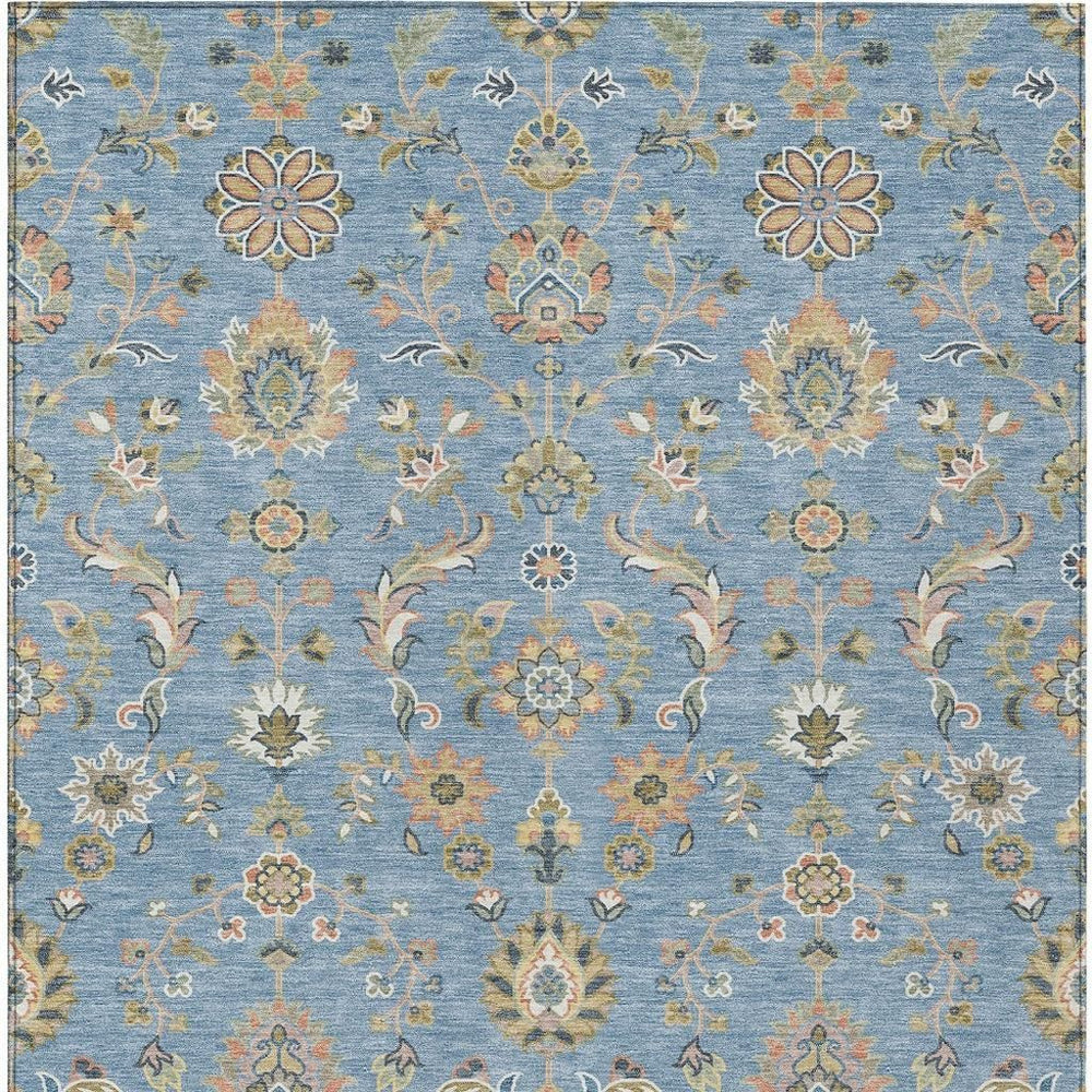 HomeRoots Abstract Washable Polyester Area Rug for Indoor Outdoor Patios and Living Rooms in Bold Style 9' x 12' 732159