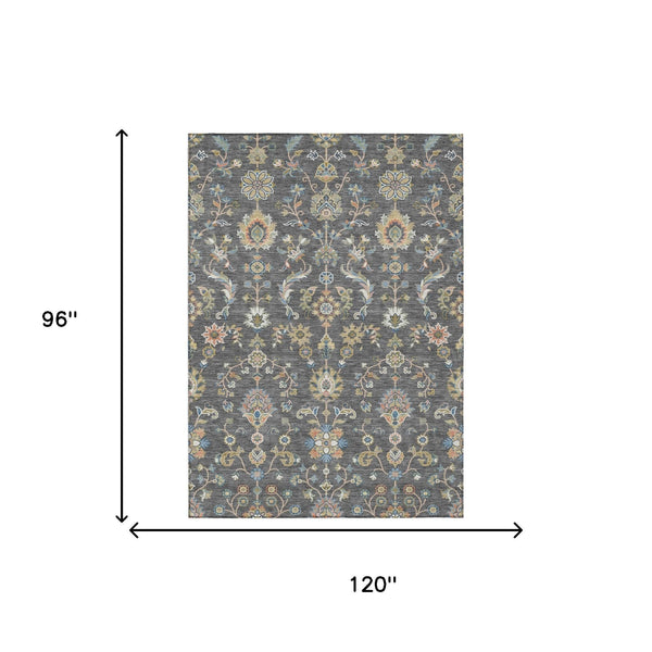 Abstract Washable Polyester Area Rug for Indoor Outdoor Patio Kitchen or Living Room