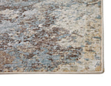 Sams International Abacasa Sonoma Ramsey Machine Made Viscose Abstract  Rug Blue, Grey, Charcoal, Ivory 5'3" x 7'6"