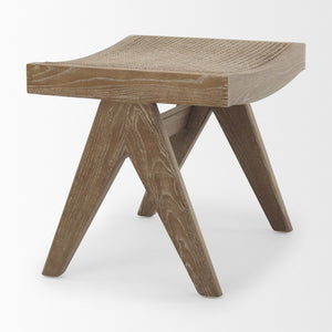 22 Inch Solid Wood Accent Bench Compact Entryway Seating with Natural Finish