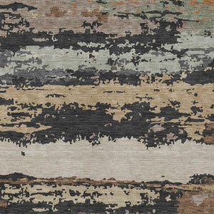 Abstract Washable Polyester Area Rug Stain Resistant for Indoor Outdoor Patios and Living Rooms