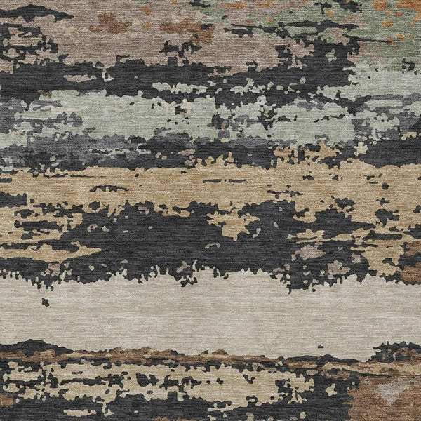 Abstract Washable Polyester Area Rug Stain Resistant for Indoor Outdoor Patios and Living Rooms