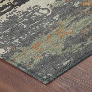 Abstract Washable Polyester Area Rug Stain Resistant for Indoor Outdoor Patios and Living Rooms