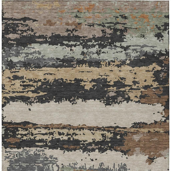 Abstract Washable Polyester Area Rug Stain Resistant for Indoor Outdoor Patios and Living Rooms
