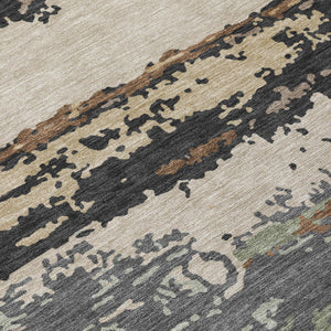 Abstract Washable Polyester Area Rug Stain Resistant for Indoor Outdoor Patios and Living Rooms