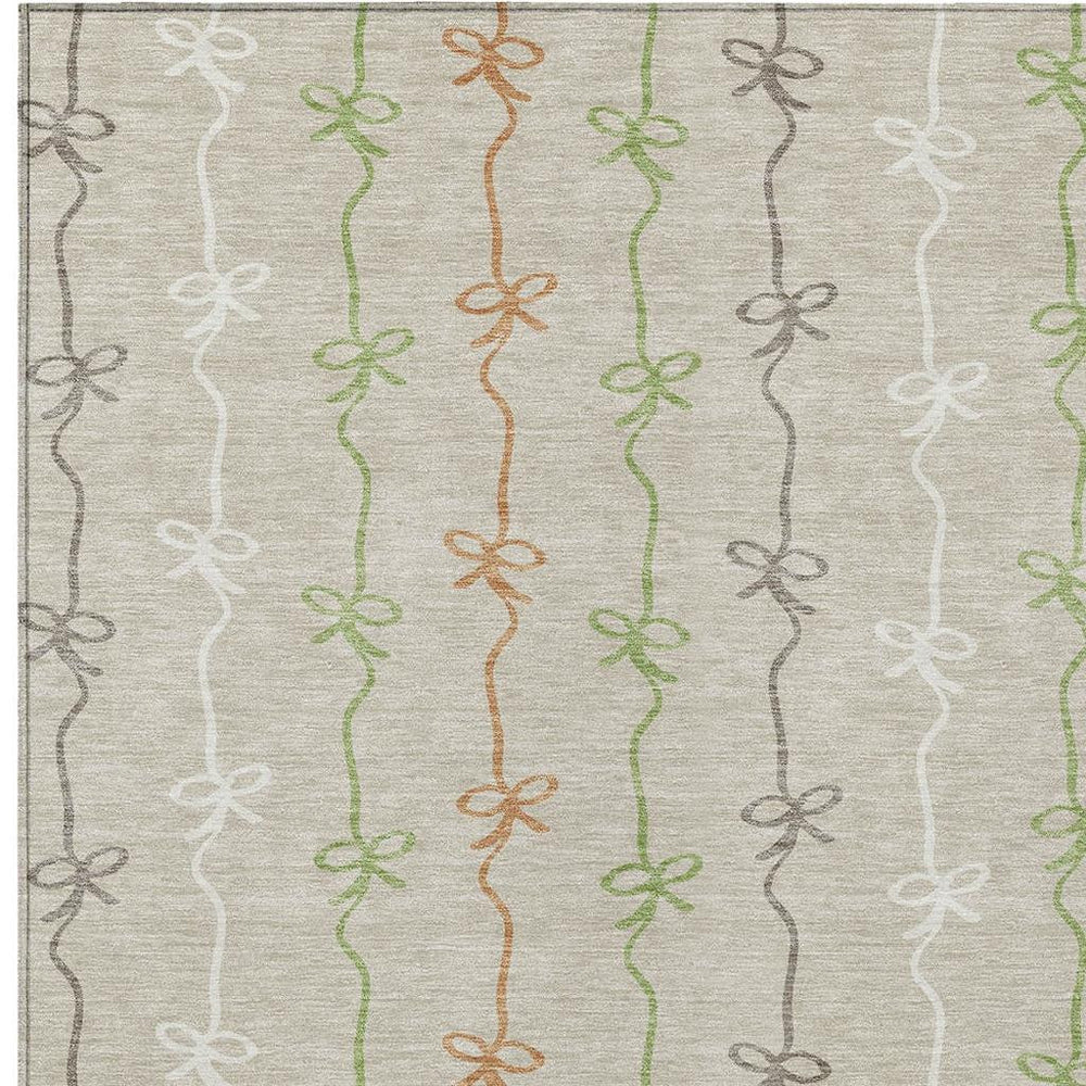 HomeRoots Southwestern Geometric Polyester Area Rug Washable Low Pile for Indoor Outdoor Patios and Living Rooms 9' x 12' 732427