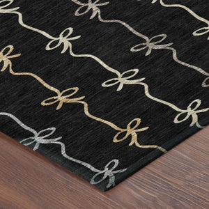 Geometric Southwestern Washable Polyester Area Rug for Indoor Outdoor and High Traffic Spaces