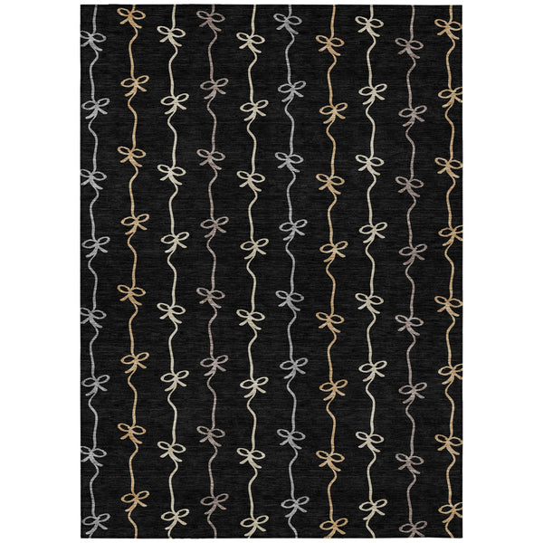 Geometric Southwestern Washable Polyester Area Rug for Indoor Outdoor and High Traffic Spaces