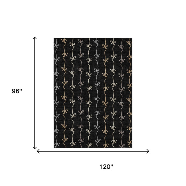 Geometric Southwestern Washable Polyester Area Rug for Indoor Outdoor and High Traffic Spaces