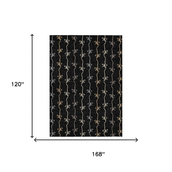 Geometric Southwestern Washable Polyester Area Rug for Indoor Outdoor and High Traffic Spaces