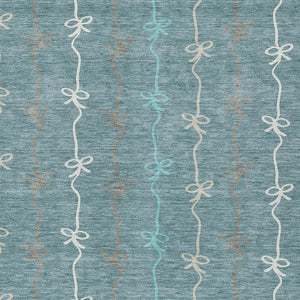 HomeRoots Southwestern Geometric Polyester Area Rug Washable Indoor Outdoor Teal Aqua Patio Living Room 8' x 10' 732474