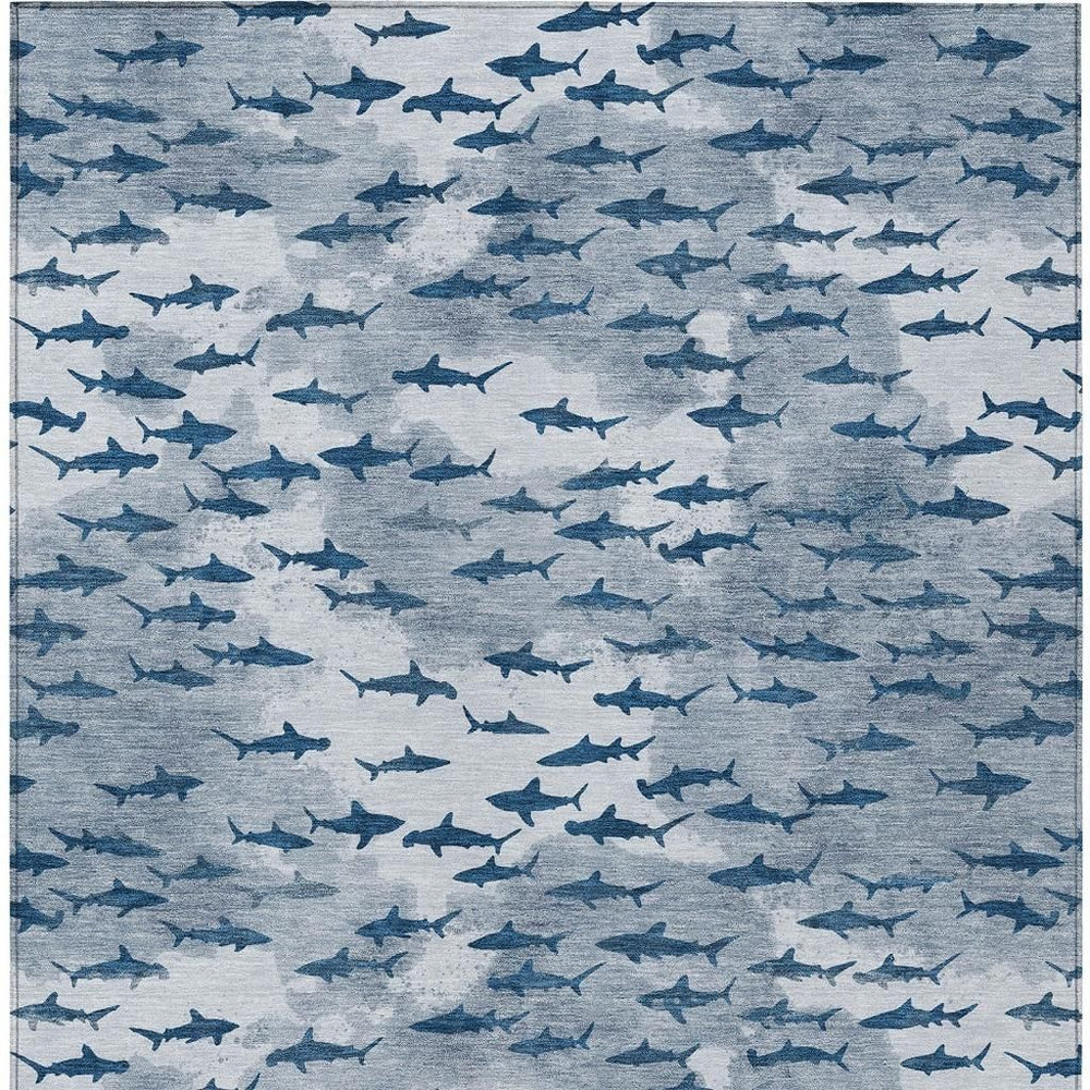 HomeRoots Horse Motif Washable Polyester Area Rug for Indoor Outdoor Equestrian Style Living Spaces 5' x 8' 732484