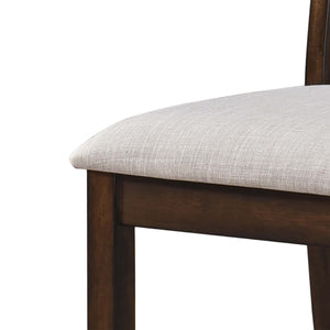 English Elm 2-Piece Rustic Farmhouse Dining Chair Set With Upholstered Seats, Easy Assembly, Solid Wood Frame W2537P214550