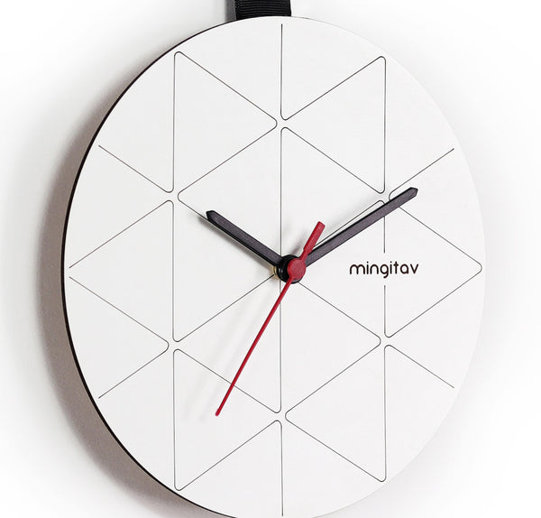 English Elm Minuet Wall Clock Sleek Minimalist Design with Large Numerals and Quiet Quartz Movement for Home decor Black B029P210060