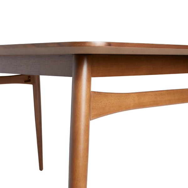 English Elm Walker Edison - Mid-Century Solid Wood Base Dining Table 59" with Sleek Tapered Legs Seats 4–6 Ideal for Small Spaces Walnut 62.75 L x 39 W x 6 H B185P169063
