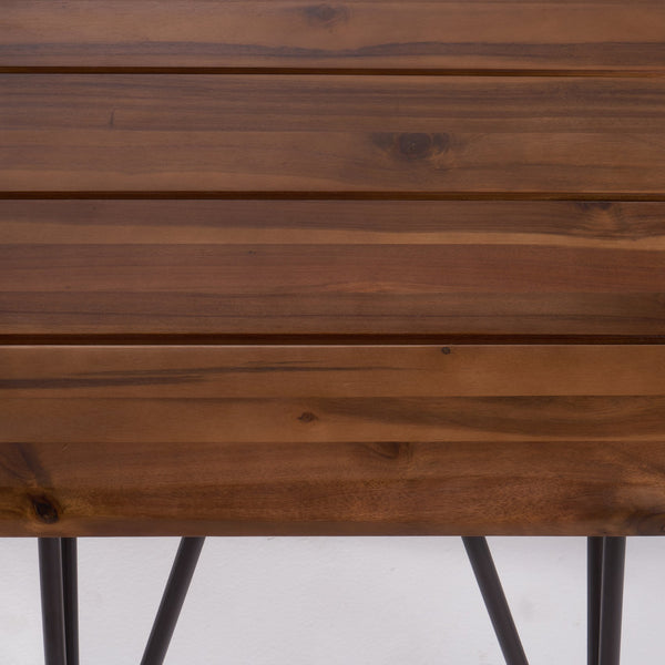 English Elm Christopher Knight Home® - Zion Industrial Coffee Table Set With Two Accent Tables - Rustic Acacia Wood & Metal Frame Design 61003.00-2_60392.00