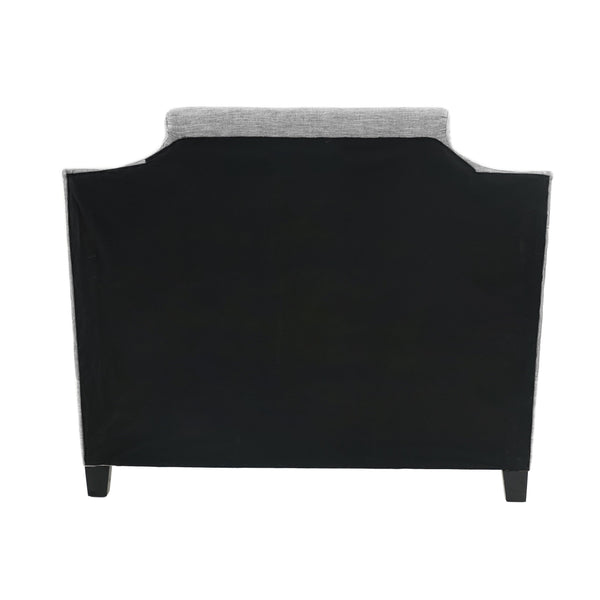 English Elm FULL Bed Gray Fabric Upholstered Full Bed with Wood Frame, 50" Headboard, 28" Footboard, Durable Construction B089S00135