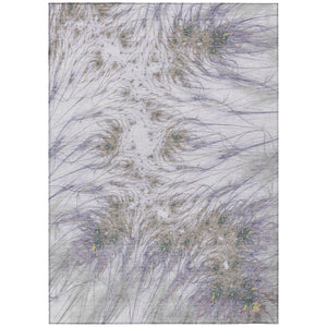 Oriental Washable Polyester Area Rug Lavender Purple Motif for Indoor Outdoor Spaces