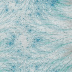 Oriental Washable Polyester Area Rug in Sky Teal for Stylish Indoor Outdoor Spaces