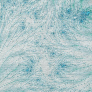 Oriental Washable Polyester Area Rug in Sky Teal for Stylish Indoor Outdoor Spaces