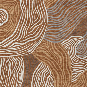 Ikat Polyester Area Rug Washable Indoor Outdoor Patio Living Room Warm Accent Decor
