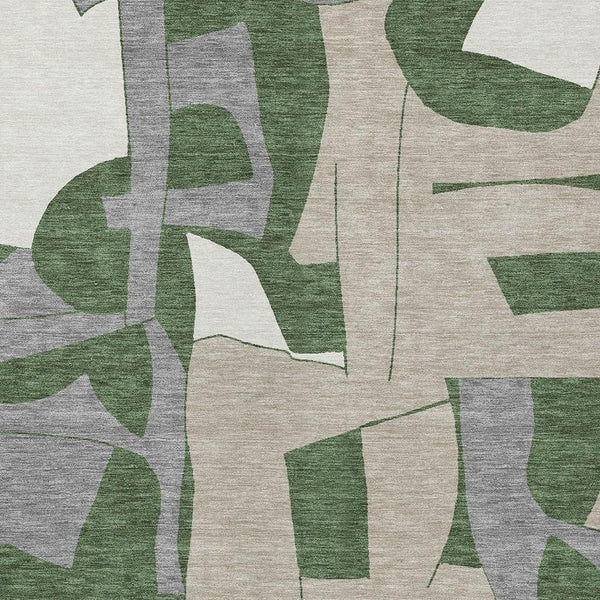 HomeRoots Geometric Polyester Area Rug Washable Stain Resistant for Indoor Outdoor Patios and Living Rooms 5' x 8' 732936
