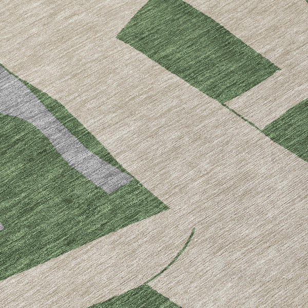 Geometric Polyester Area Rug Washable Stain Resistant for Indoor Outdoor Patios and Living Rooms