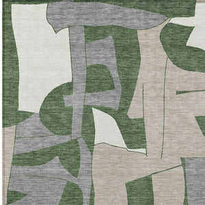 Geometric Polyester Area Rug Washable Stain Resistant for Indoor Outdoor Patios and Living Rooms