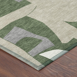 Geometric Polyester Area Rug Washable Stain Resistant for Indoor Outdoor Patios and Living Rooms
