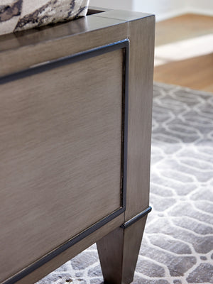 Lexington St. Tropez Upholstered Panel Bed - Luxe Design With Quilted Headboard & Elegant Silver Accents Platinum  732-134c