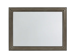 Lexington Miranda Rectangular Mirror - Luxe Hand-glazed Platinum Finish With Elegant Charcoal Gray Accents Platinum  732-205