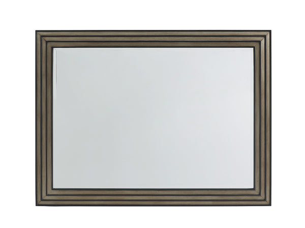 Lexington Miranda Rectangular Mirror - Luxe Hand-glazed Platinum Finish With Elegant Charcoal Gray Accents Platinum  732-205