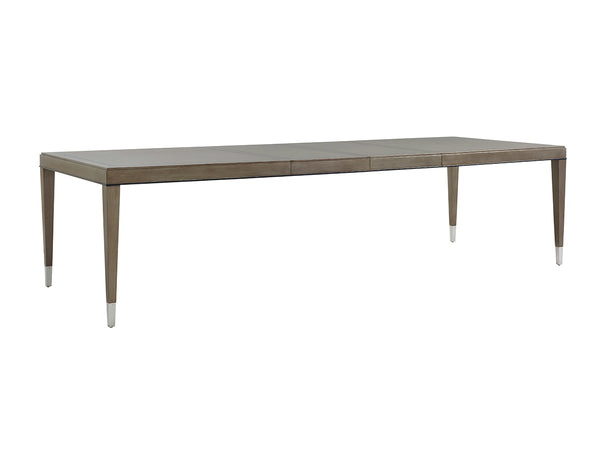 Lexington Chateau Luxurious Rectangular Dining Table With Hand-glazed Finish, Extending To Seat Ten Guests Platinum  732-877