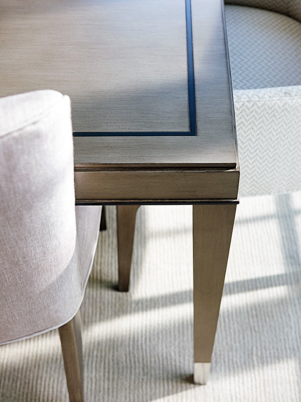 Lexington Chateau Luxurious Rectangular Dining Table With Hand-glazed Finish, Extending To Seat Ten Guests Platinum  732-877