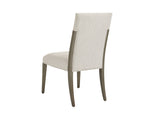 Lexington Saverne Upholstered Dining Chair - Modern Luxe Design With Hand-glazed Finish And Elegant Accents Platinum  732-880-01