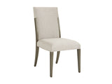 Lexington Saverne Upholstered Dining Chair - Modern Luxe Design With Hand-glazed Finish And Elegant Accents Platinum  732-880-01