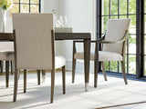 Lexington Saverne Upholstered Dining Chair - Modern Luxe Design With Hand-glazed Finish And Elegant Accents Platinum  732-881-01