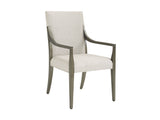 Lexington Saverne Upholstered Dining Chair - Modern Luxe Design With Hand-glazed Finish And Elegant Accents Platinum  732-881-01