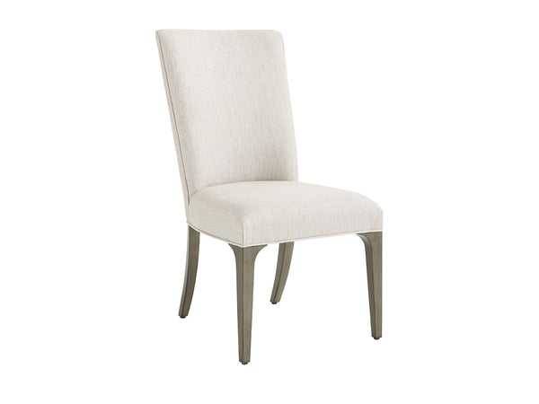 Lexington Bellamy Upholstered Dining Chair - Chic Modern Luxe Design With Elegant Silver Accents And Comfort Platinum  732-882-01
