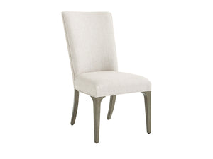 Lexington Bellamy Upholstered Dining Chair - Chic Modern Luxe Design With Elegant Silver Accents And Comfort Platinum  732-882-01