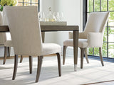 Lexington Bellamy Upholstered Dining Chair - Chic Modern Luxe Design With Elegant Silver Accents And Comfort Platinum  732-883-01