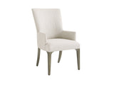 Lexington Bellamy Upholstered Dining Chair - Chic Modern Luxe Design With Elegant Silver Accents And Comfort Platinum  732-883-01